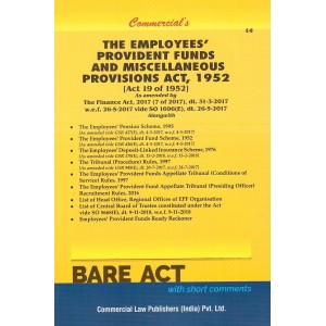 Commercial's The Employees Provident Funds and Miscellaneous Provisions Act, 1952 [EPF] Bare Act